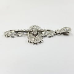 2.22 Carat Large Diamond Cross Pendant