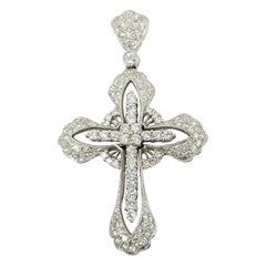 2.22 Carat Large Diamond Cross Pendant