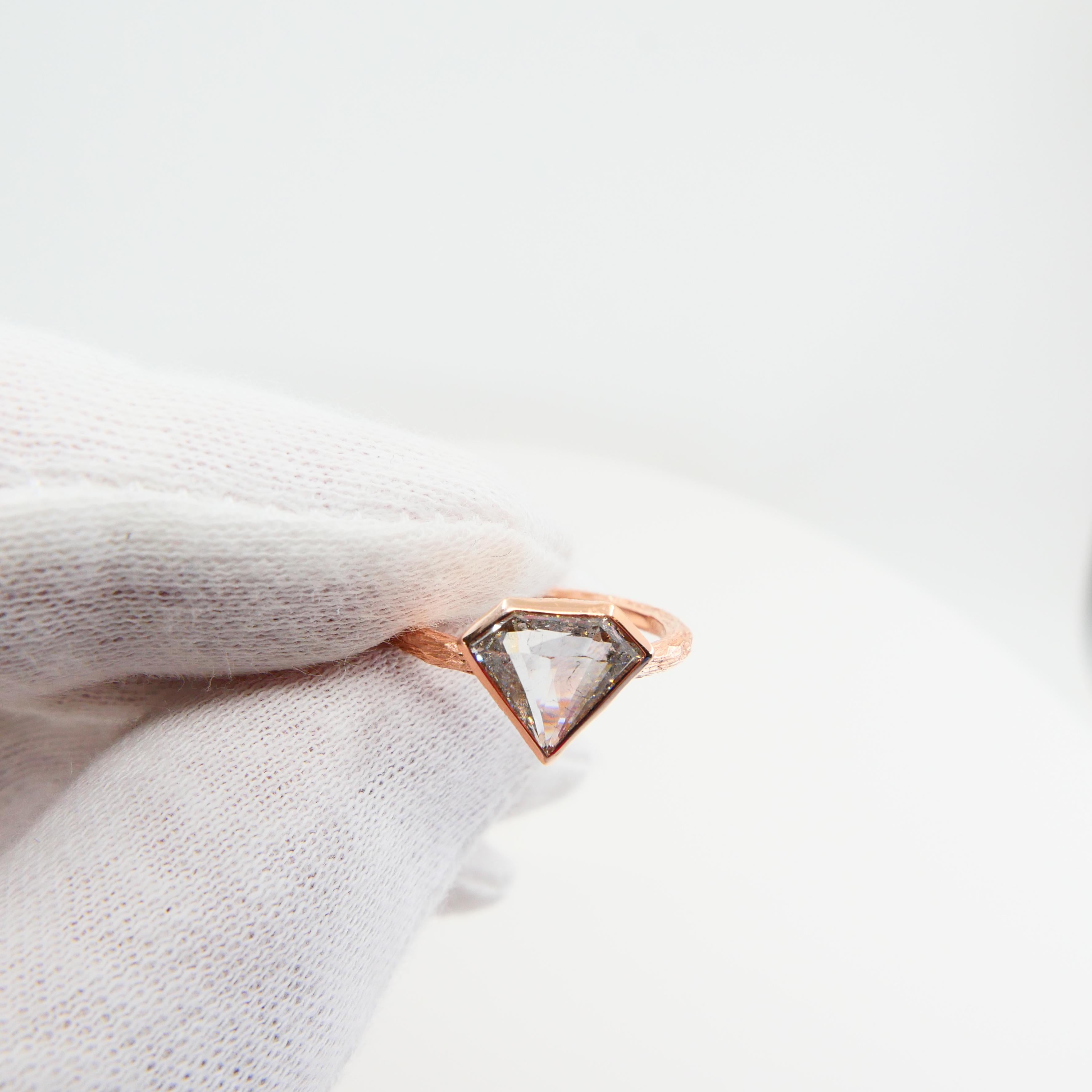 shield cut engagement ring