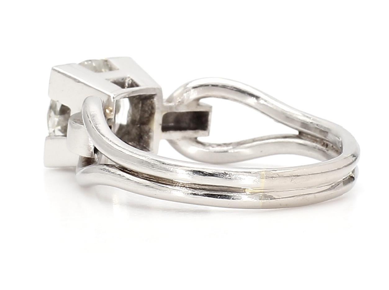  2.22 Carat Old Cut Solitaire Diamond 18K Gold Ring Pour femmes 