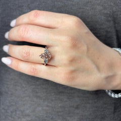 2.22 Carat Pear Diamond Ring Fancy brown pink  Gold Rare Fancy-Color Splendour