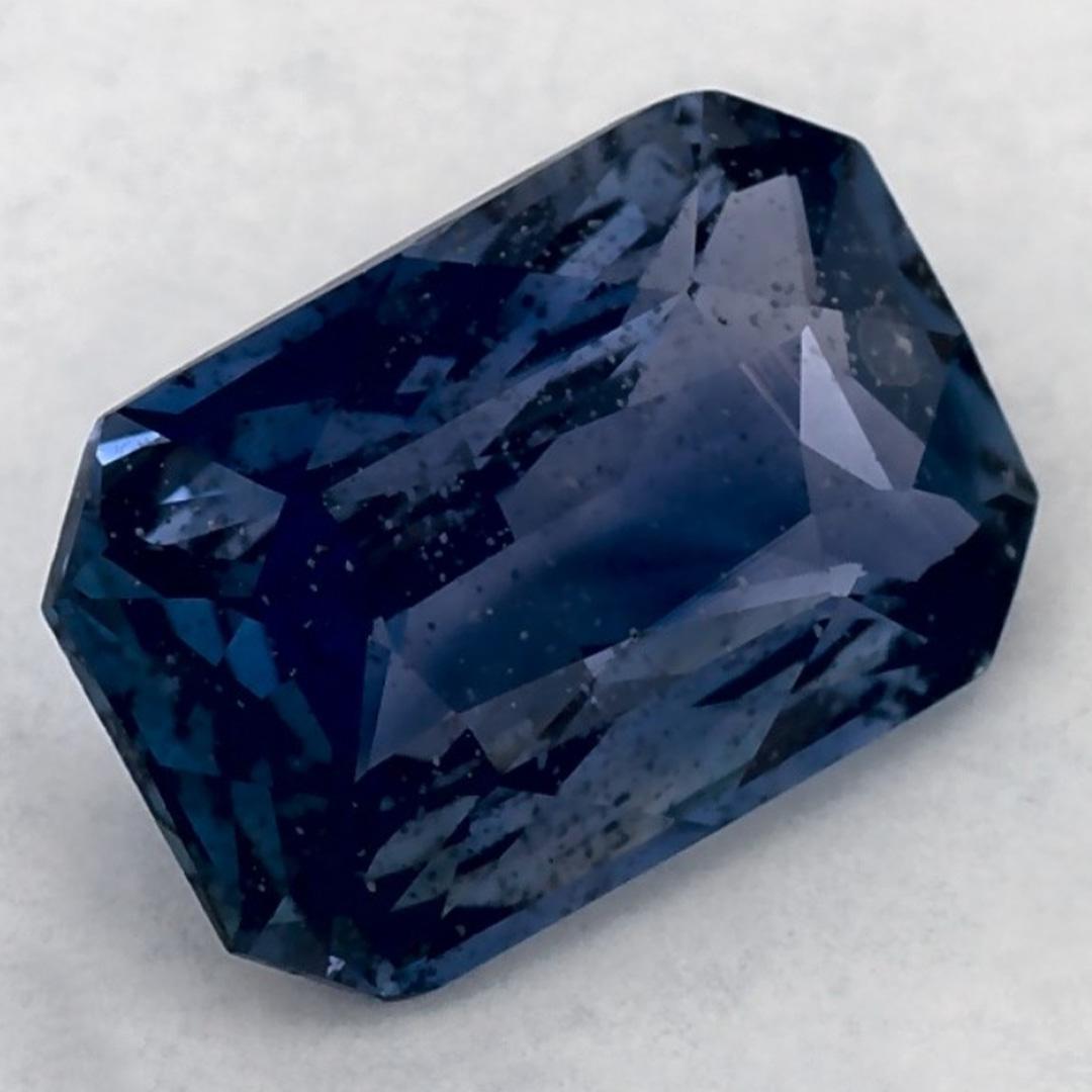 2.22 Ct Blue Sapphire Octagon Cut Loose Gemstone In New Condition For Sale In Fort Lee, NJ