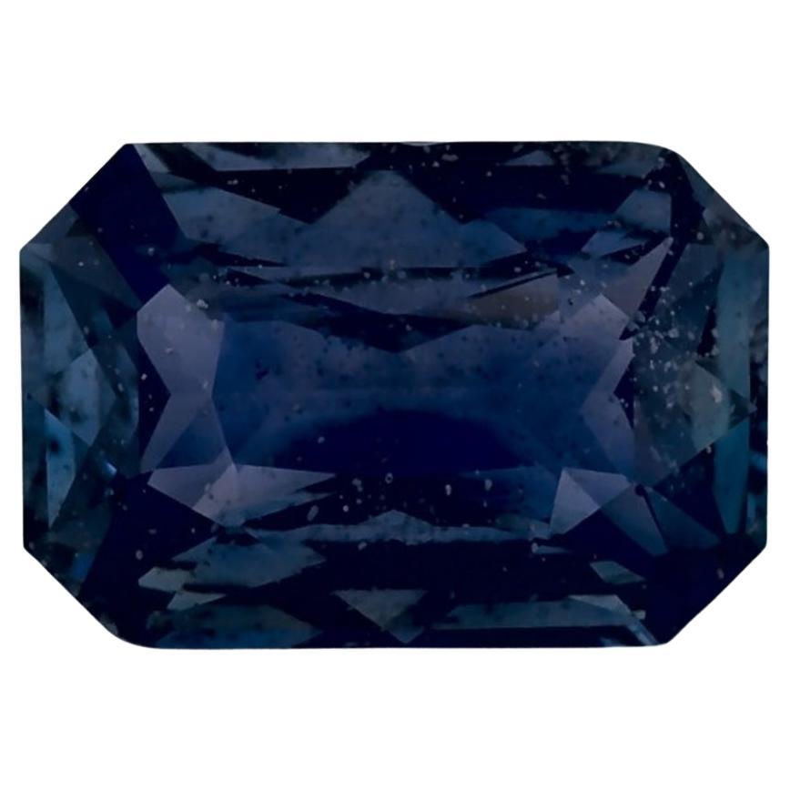 2.22 Ct Blue Sapphire Octagon Cut Loose Gemstone For Sale