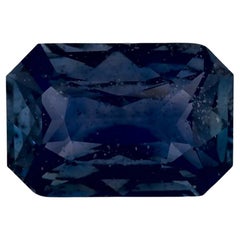 Pierre précieuse taille octogonale saphir bleu 2.22 carat