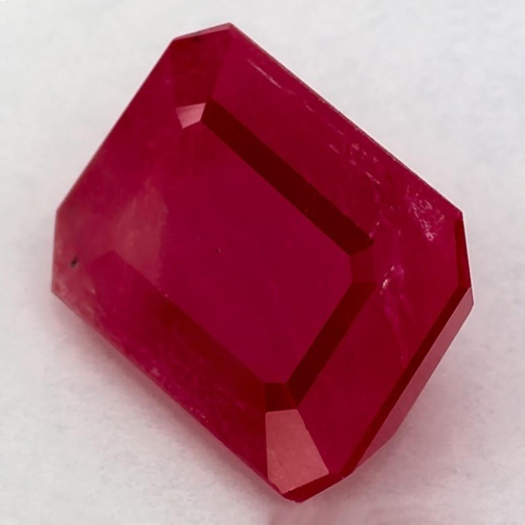 Taille octogone 2.22 Ct Ruby Octagon Cut Loose Gemstone (pierre précieuse en vrac) en vente