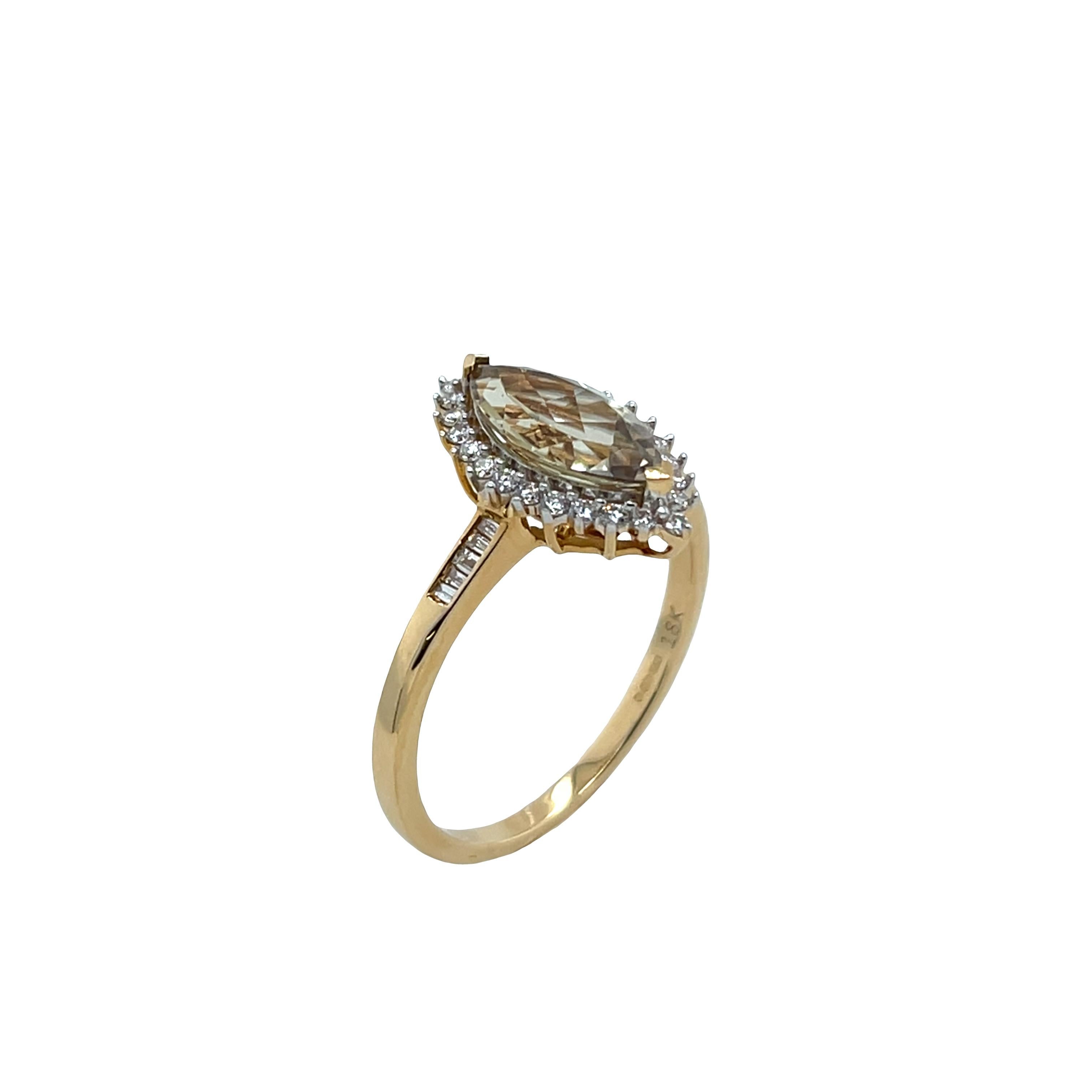 2.22 Ct Turkizite et diamant bague halo en or jaune 18ct en vente 1