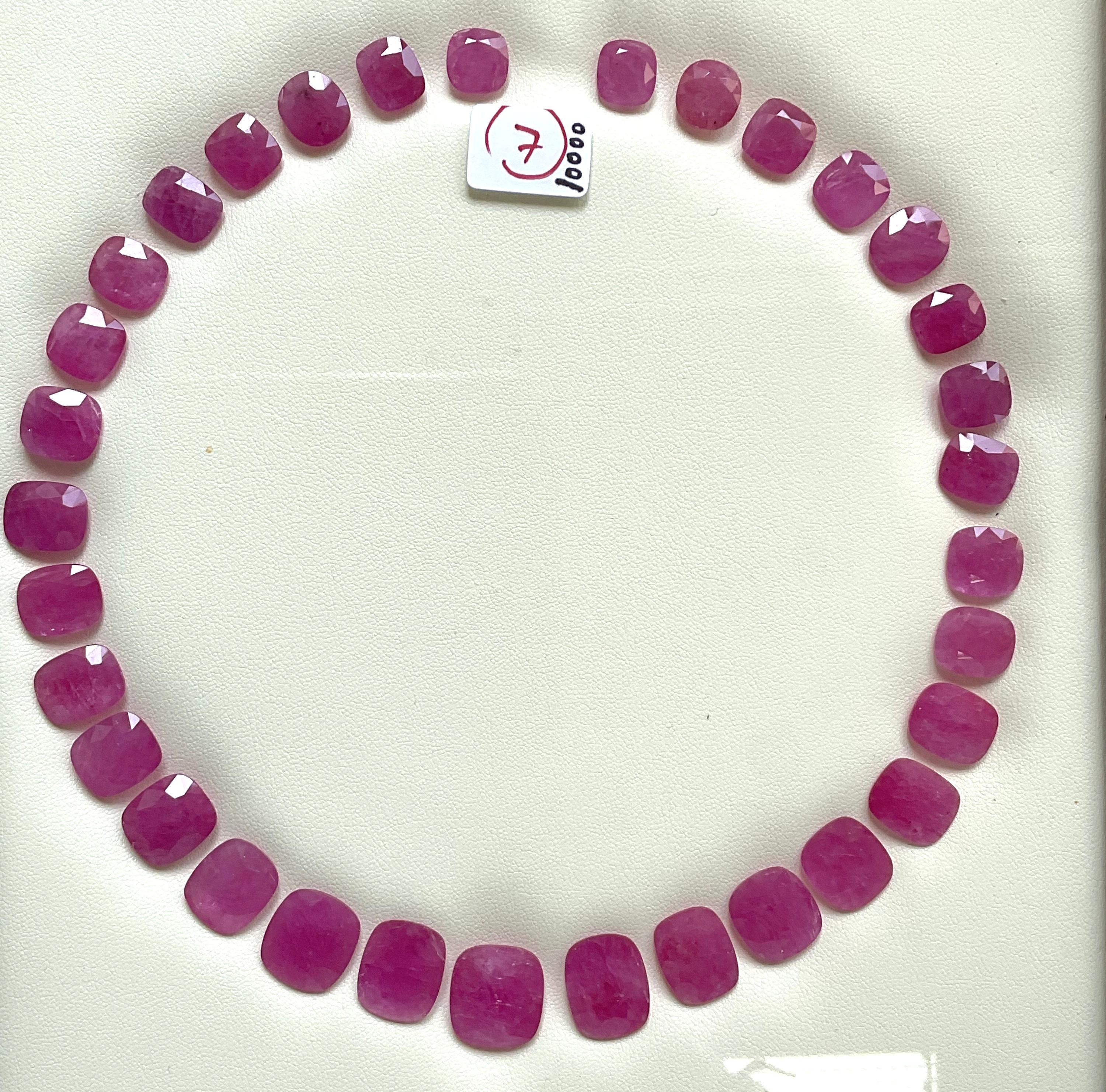 222,27 quilates rubí Mozambique piedra tallada cojín 33 Piezas disposición calentado natural en venta 2