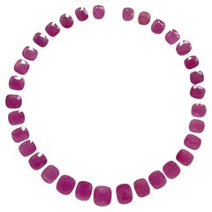 222,27 Karat Rubin Mosambik geschliffen Stein Kissen 33 Pieces Layout erhitzt natürlichen