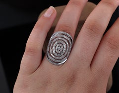 22245 David Yurman Spider Web 18k White Gold Pave Diamond 30mm Stax Ring