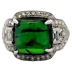 Exklusiver Ring für sie mit einem 22,29-Karat-Smaragd-Diamanten aus 18-karätigem Gelbgold