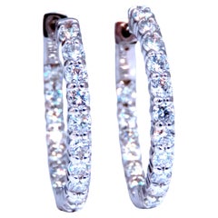 2.22ct Diamants ronds naturels Boucles d'oreilles or 14kt 12382