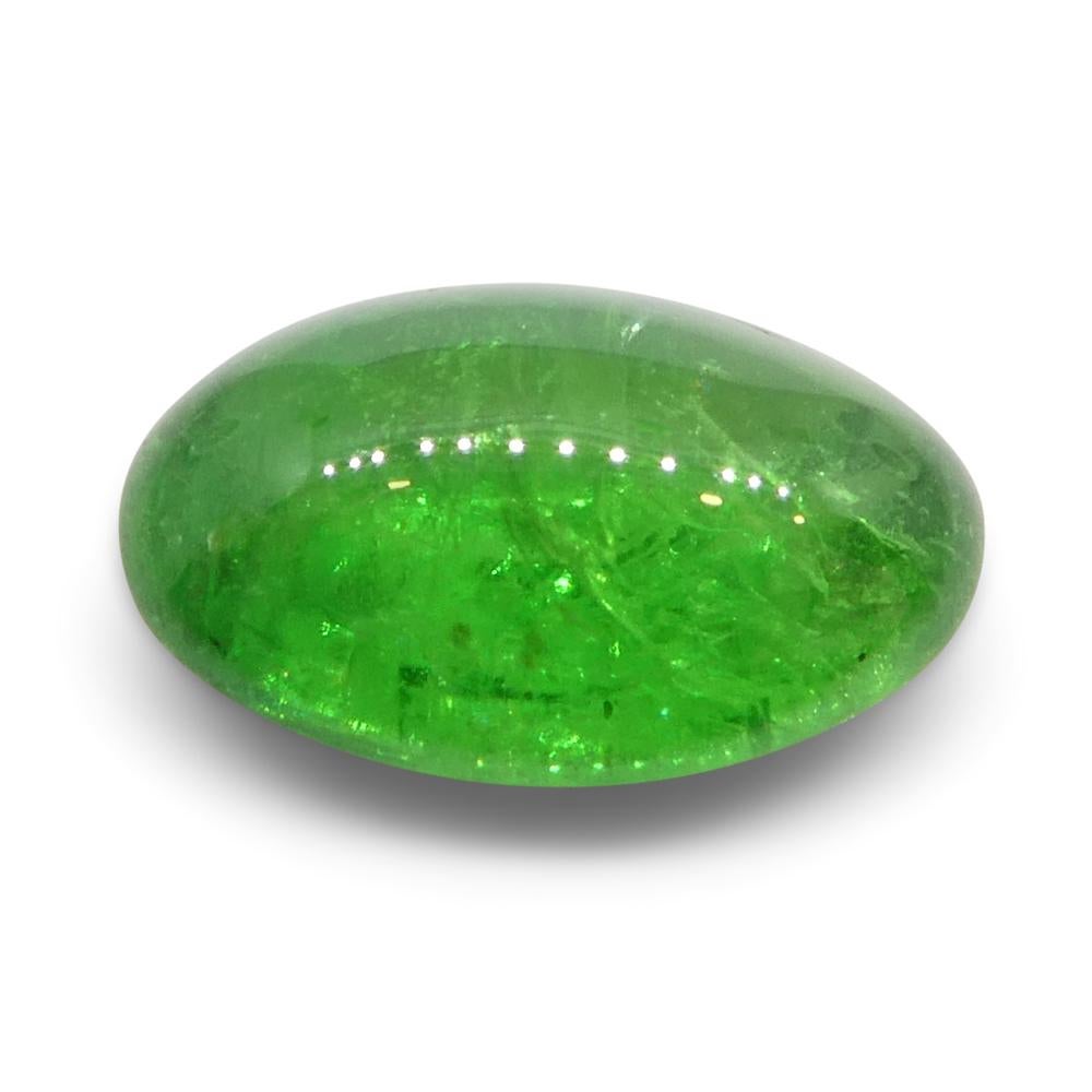 Granato ovale cabochon di tsavorite verde del Kenya, 2.22ct, non riscaldato in vendita 2