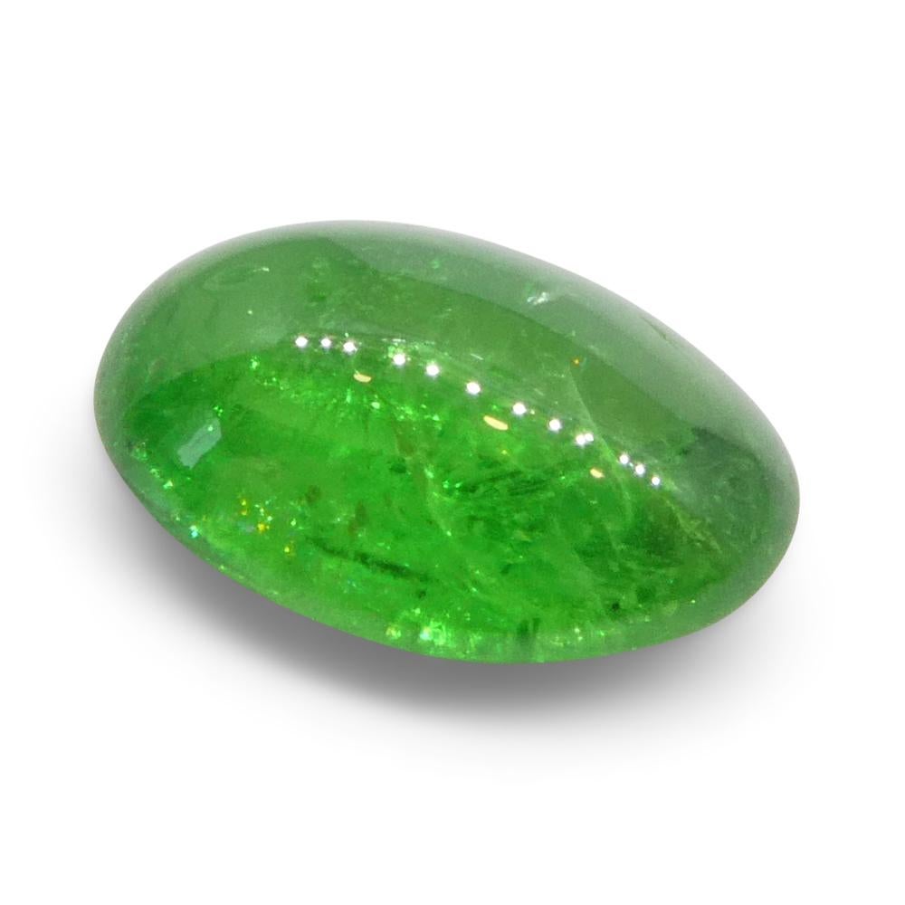 Granato ovale cabochon di tsavorite verde del Kenya, 2.22ct, non riscaldato in vendita 3