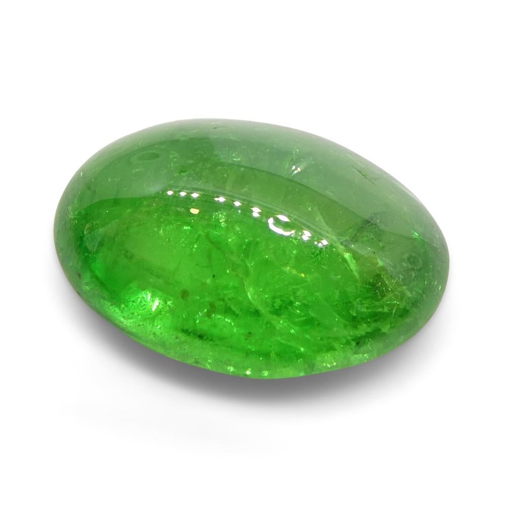 Granato ovale cabochon di tsavorite verde del Kenya, 2.22ct, non riscaldato in vendita 4