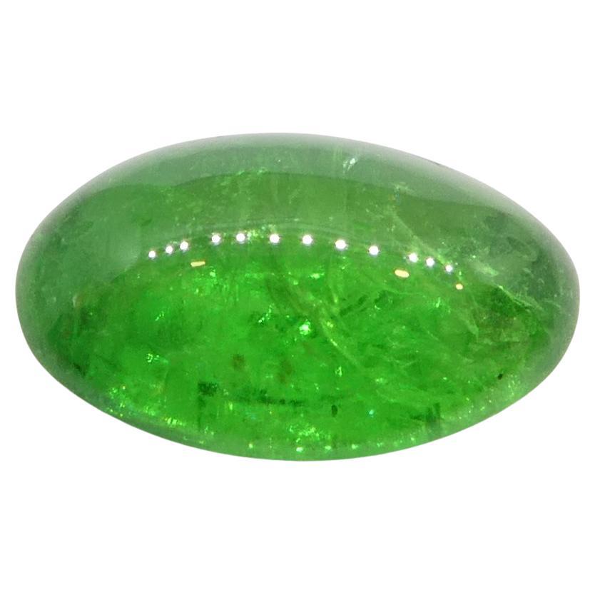 Granato ovale cabochon di tsavorite verde del Kenya, 2.22ct, non riscaldato