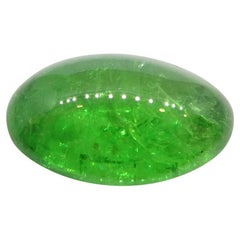 2.22ct Oval Cabochon Green Tsavorite Garnet from Kenya, Unheated