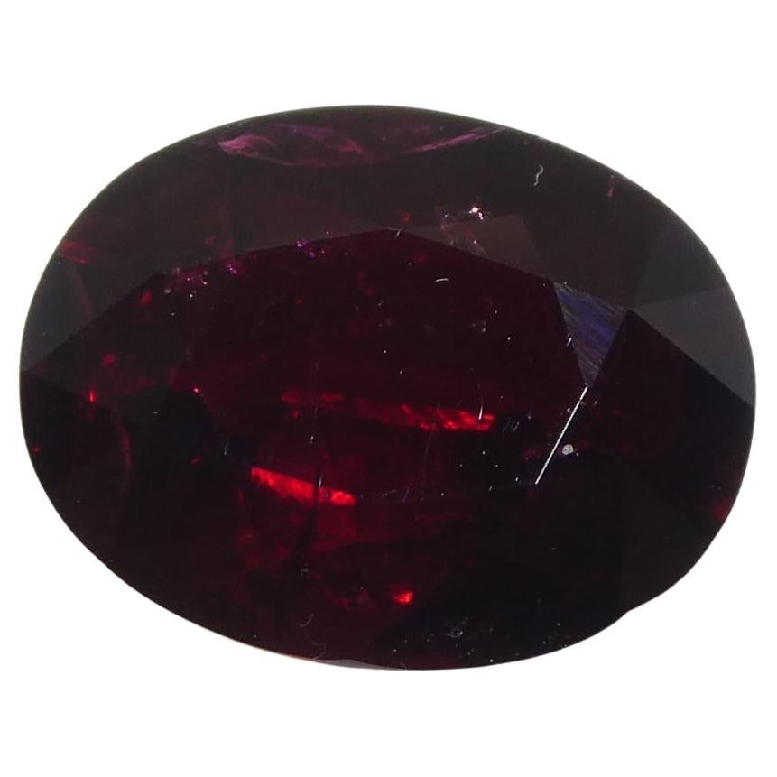 2.22ct Oval Dark Red Ruby GIA Certified Madagascar