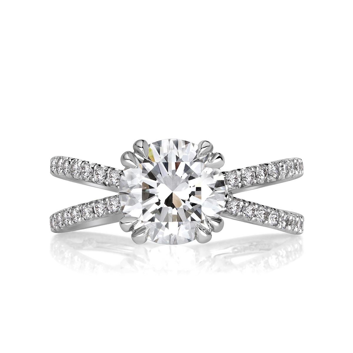 2.22ct Round Brilliant Cut Diamond Engagement Ring For Sale