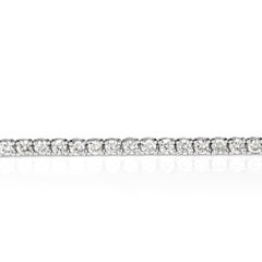 Pulsera de tenis con diamantes redondos talla brillante de 2,22 ct en oro blanco de 18 quilates