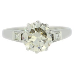2.23 Carat Brilliant Cut Diamond Solitaire Ring
