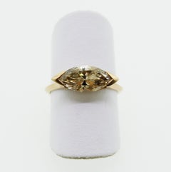 2.23 Carat Brown Marquise Diamond Rose Gold Cocktail Ring