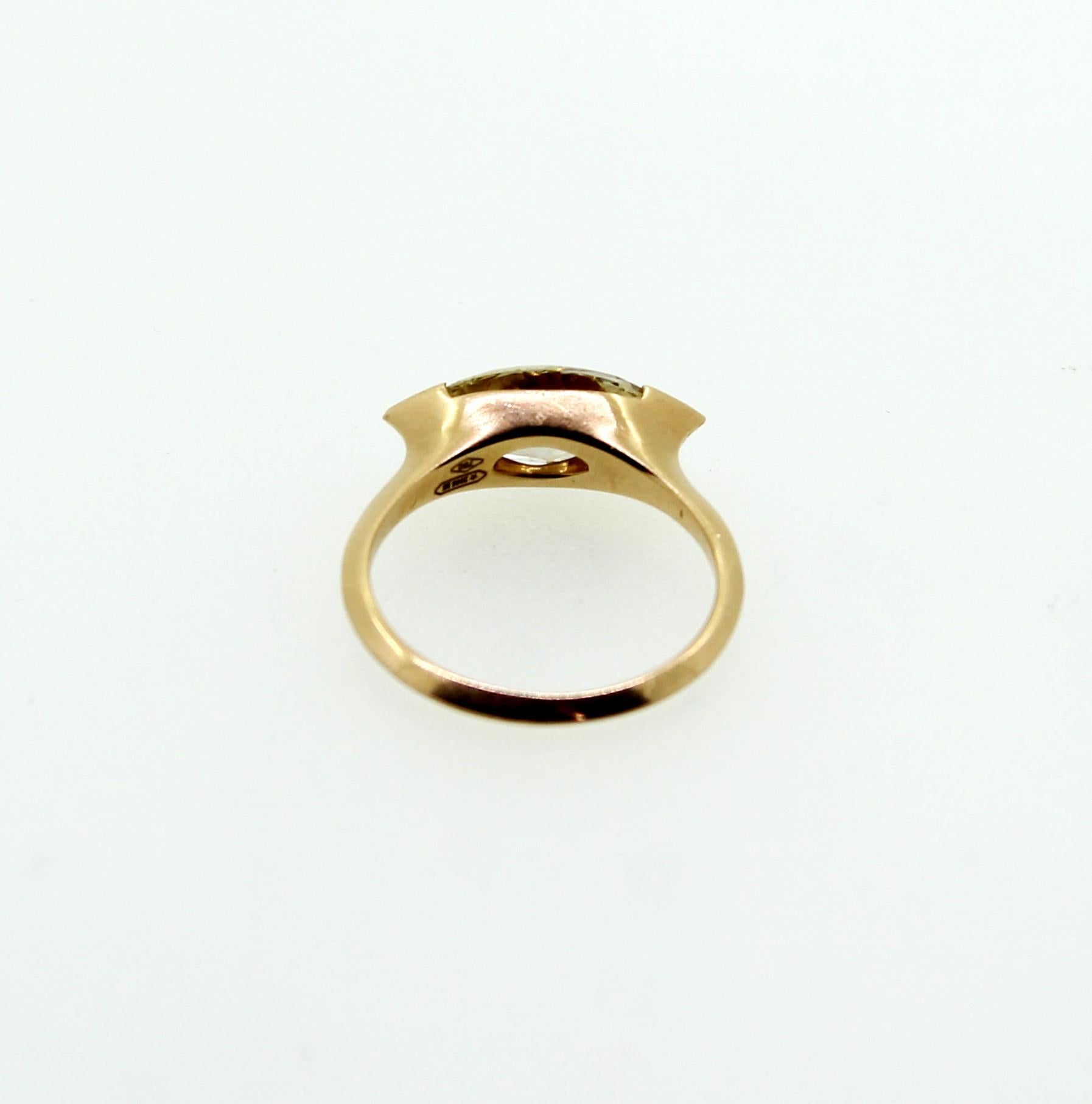 2.23 Carat Brown Marquise Diamond Rose Gold Cocktail Ring For Sale 1