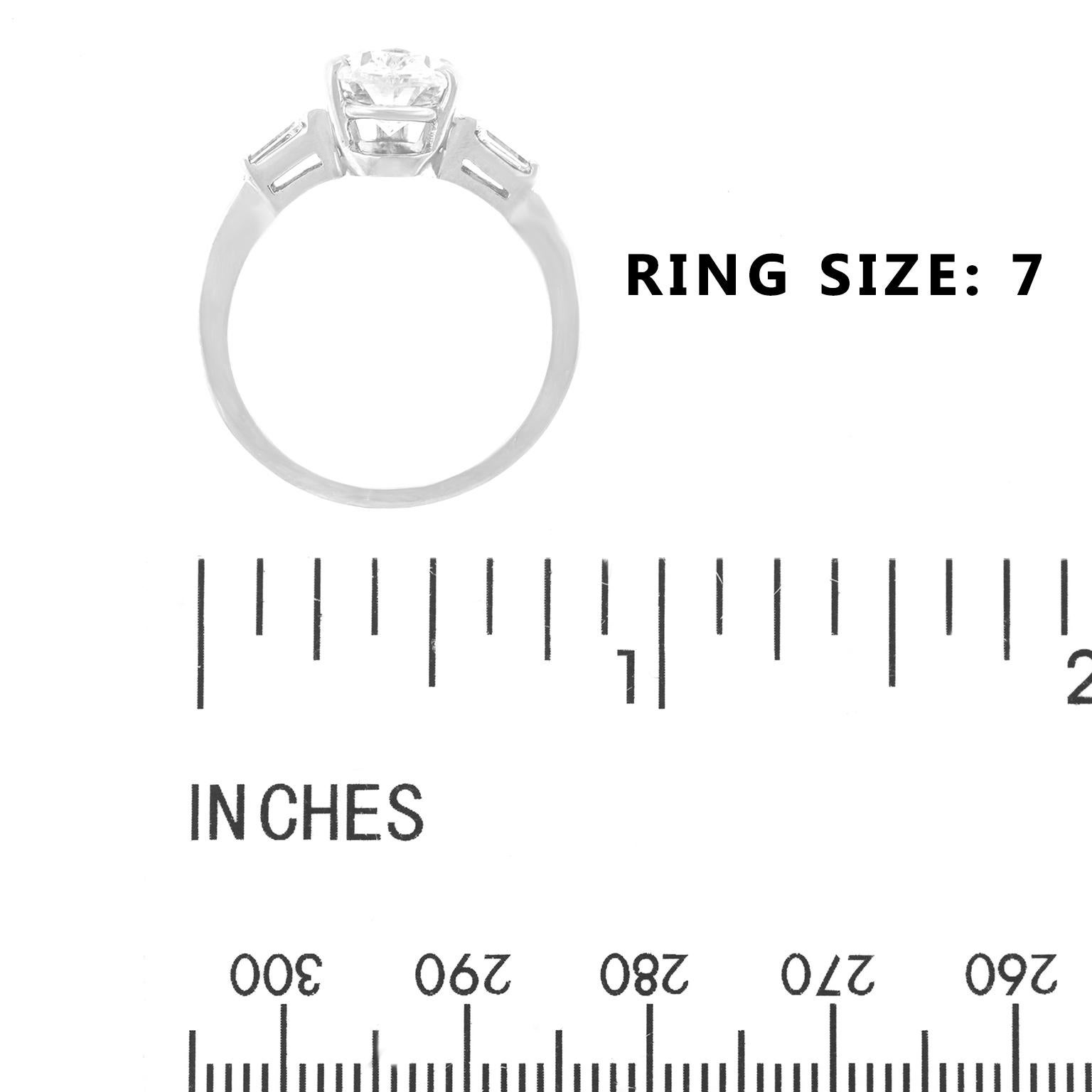 2.23 Carat D Color Platinum Engagement Ring GIA Report 2