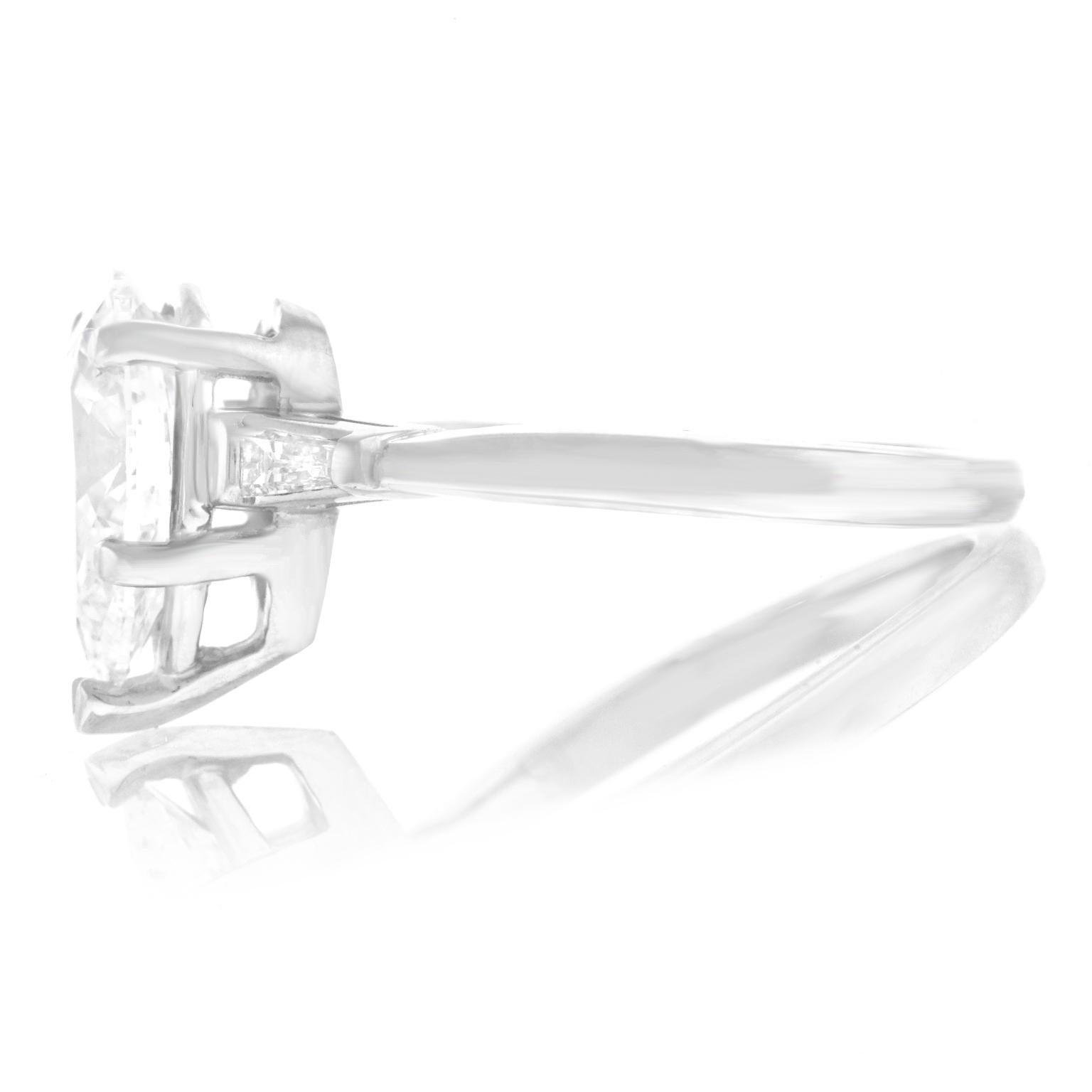 2.23 Carat D Color Platinum Engagement Ring GIA Report 3