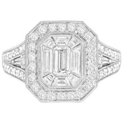 DiamondTown 2.23 Carat Diamond Cluster Bridal Engagement Ring