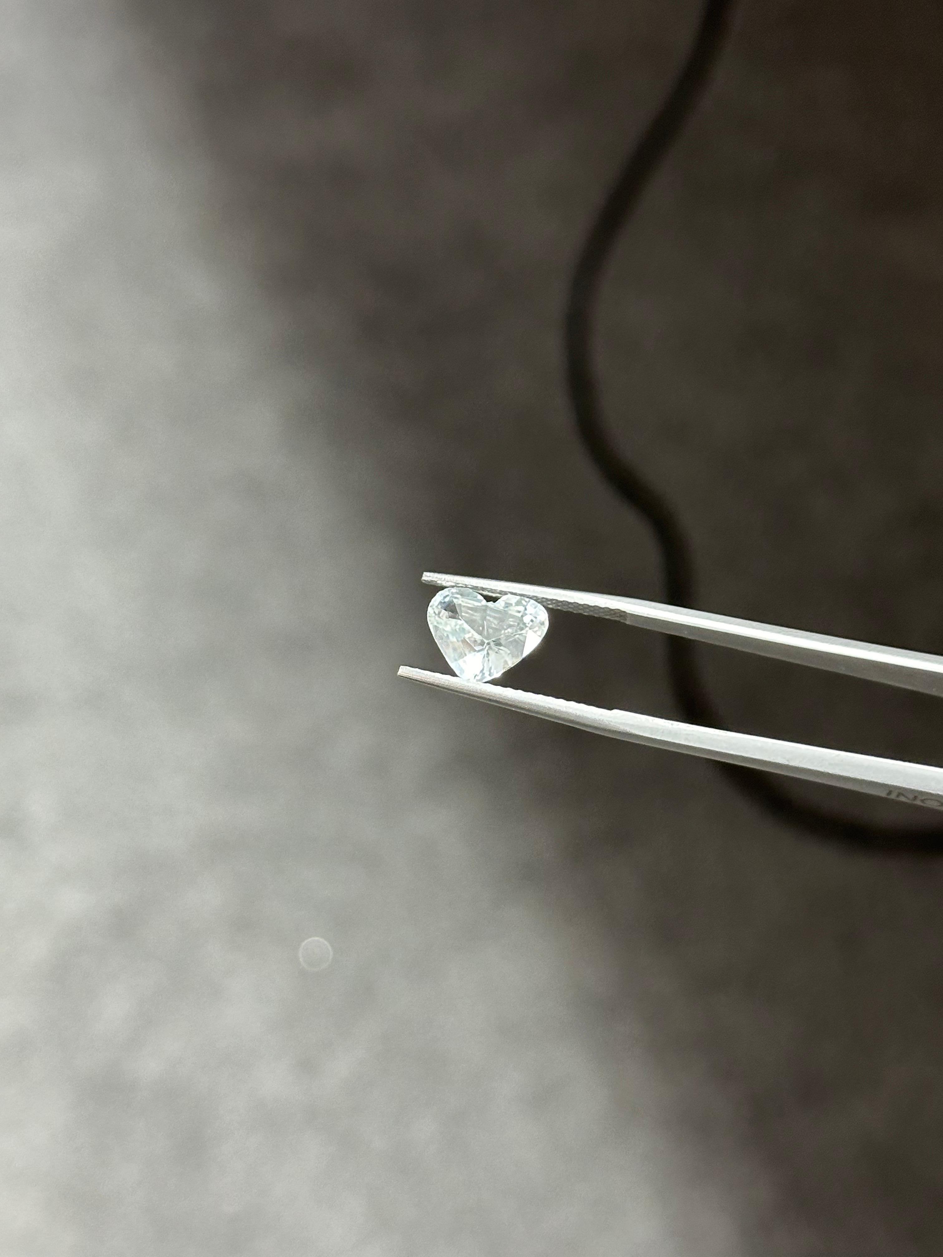 Heart Cut 2.23 Carat Heart-shaped White Sapphire For Sale