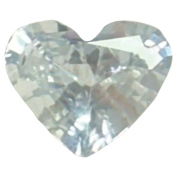 2.23 Carat Heart-shaped White Sapphire For Sale