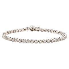 Pulsera tipo «tenis» de platino con un diamante redondo brillante de 2,23 quilates