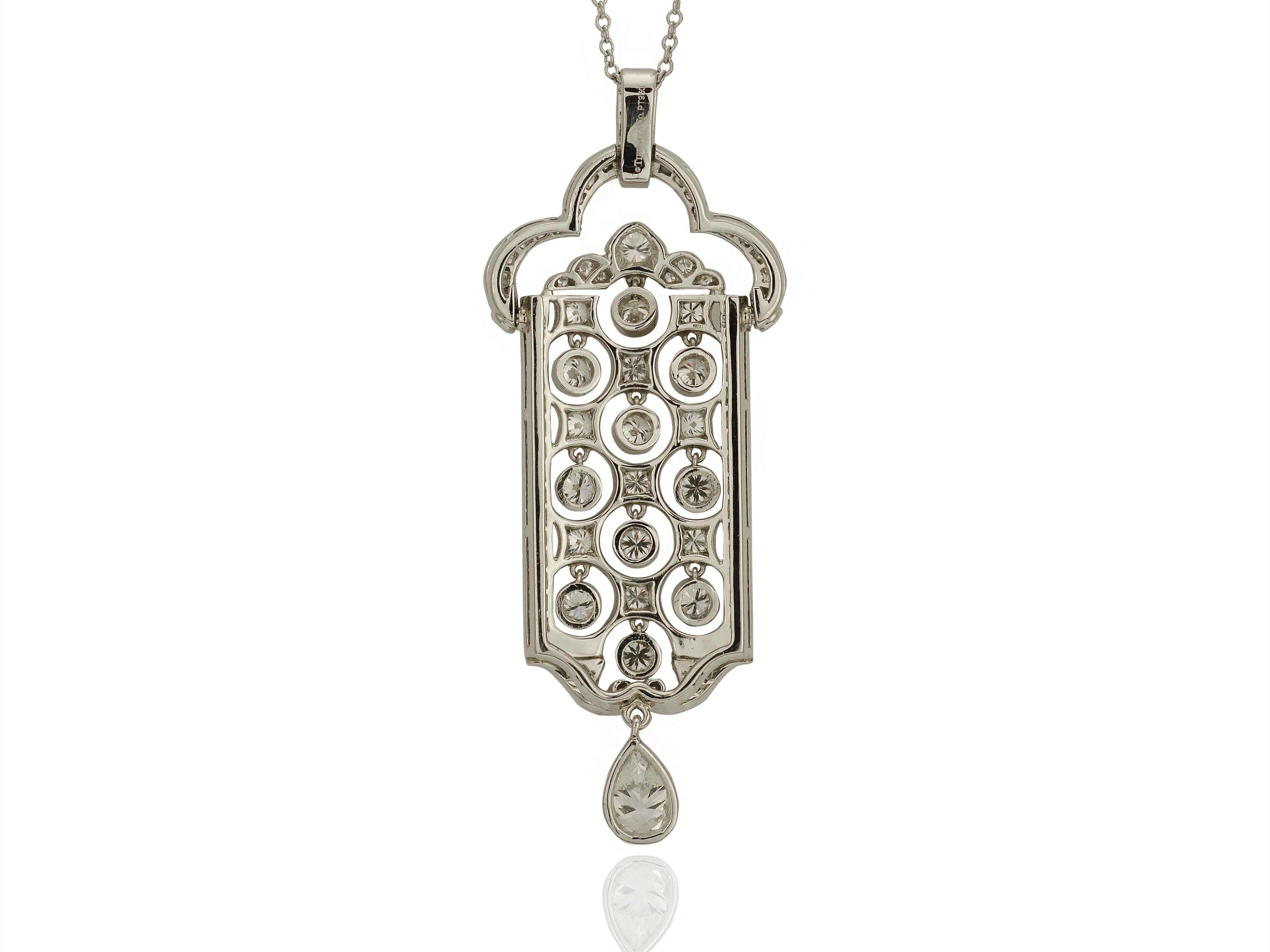2.23 Carat Tiffany & Co. Platinum Diamond Necklace 2