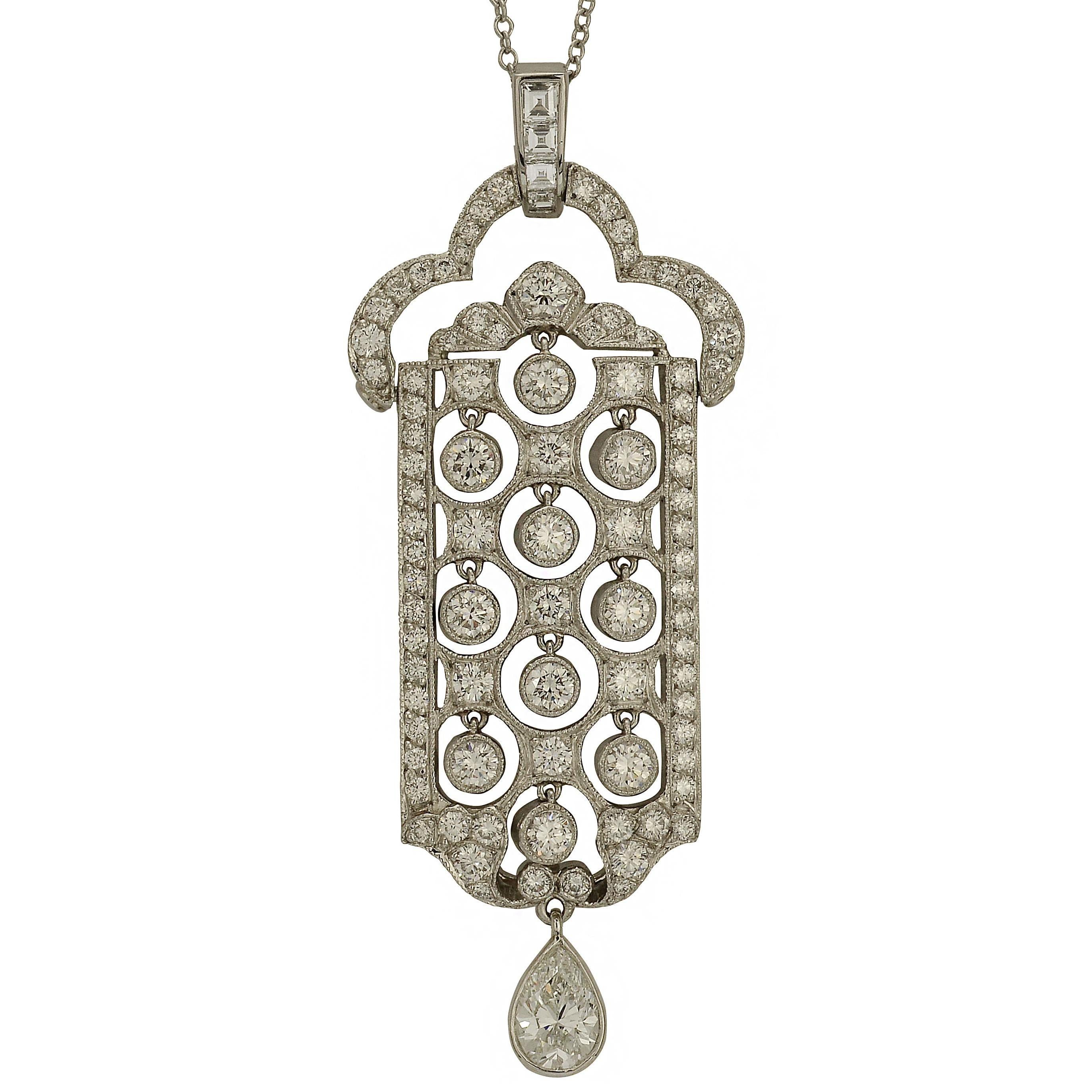 2.23 Carat Tiffany & Co. Platinum Diamond Necklace