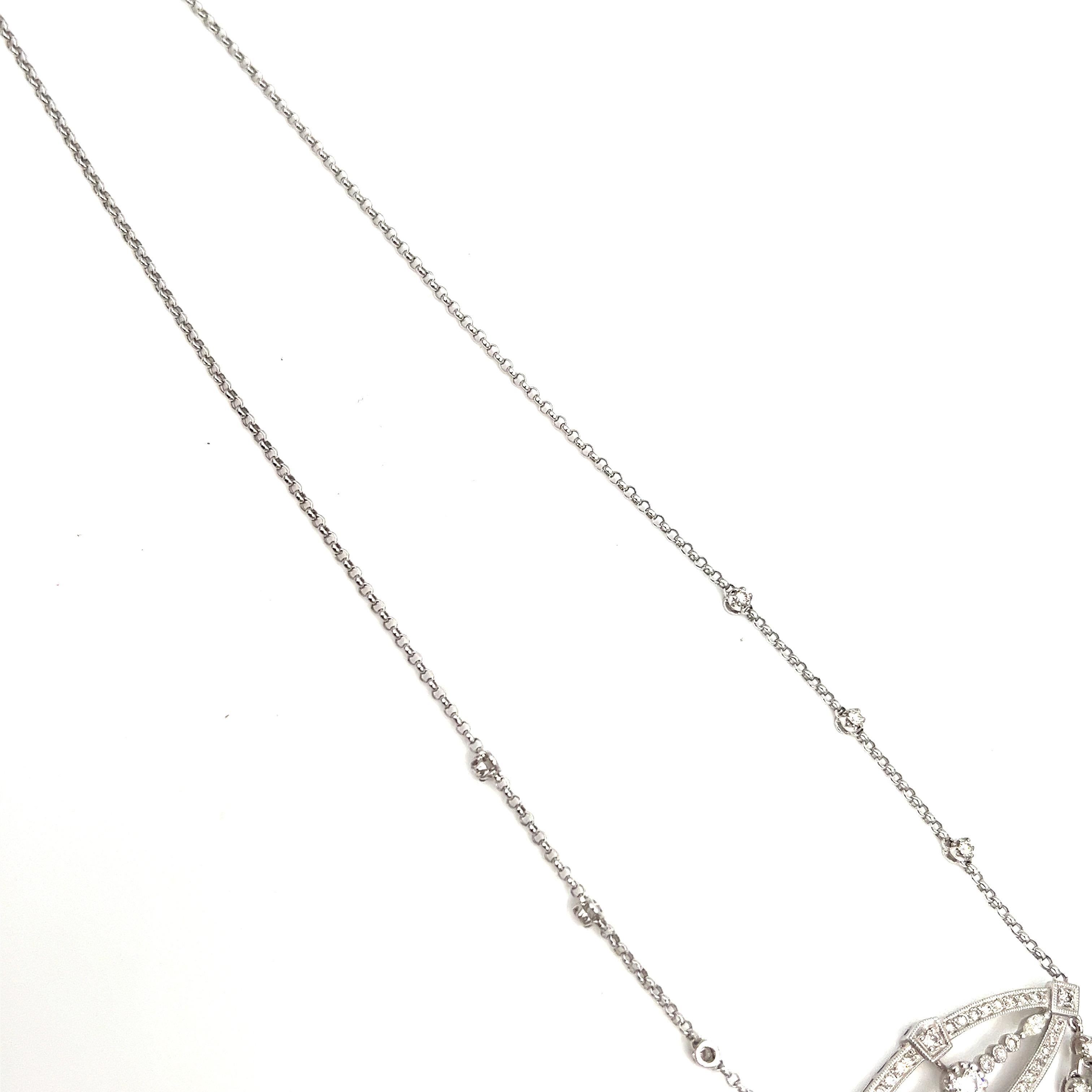 2.23 ct Diamond Necklace In New Condition For Sale In Chicago, IL