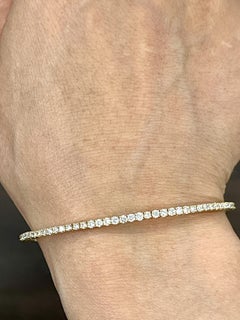 Flexibler Diamantarmreif mit 2,23 Karat, 14k Gelbgold, 75 Diamanten