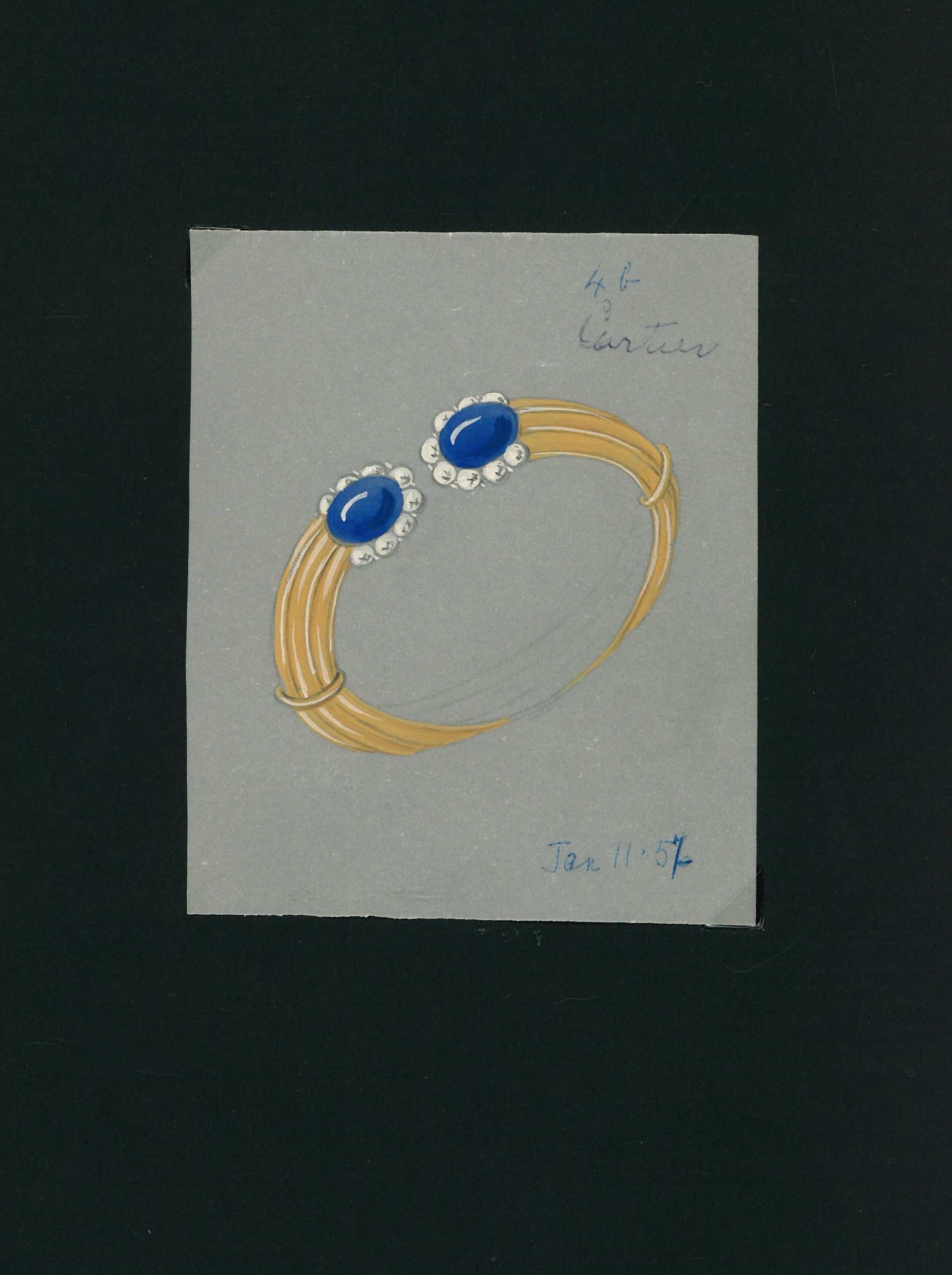 223 Original Hand Drawn Jewelry Designs by Trifari, Krussman & Fischel (Book) For Sale 3