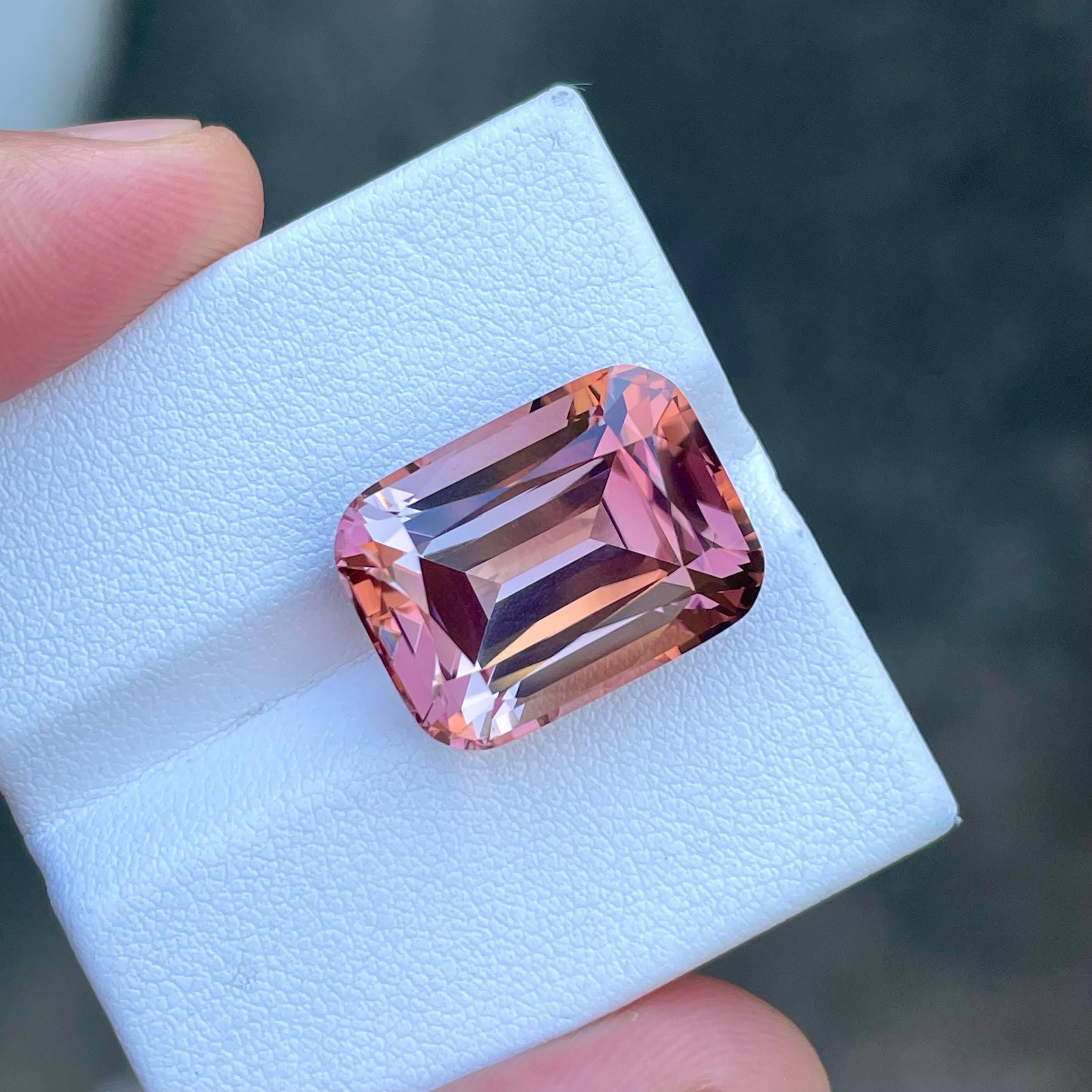 Weight 22.35 carats 
Dimensions 18.5x14.0x11.0 mm
Treatment None
Clarity Loupe Clean
Origin Nigeria
Shape Cushion
Cut Step Cushion



Soft Pink Tourmaline Stone, a captivating gem originating from Nigeria, boasts a remarkable 22.35 carats of natural