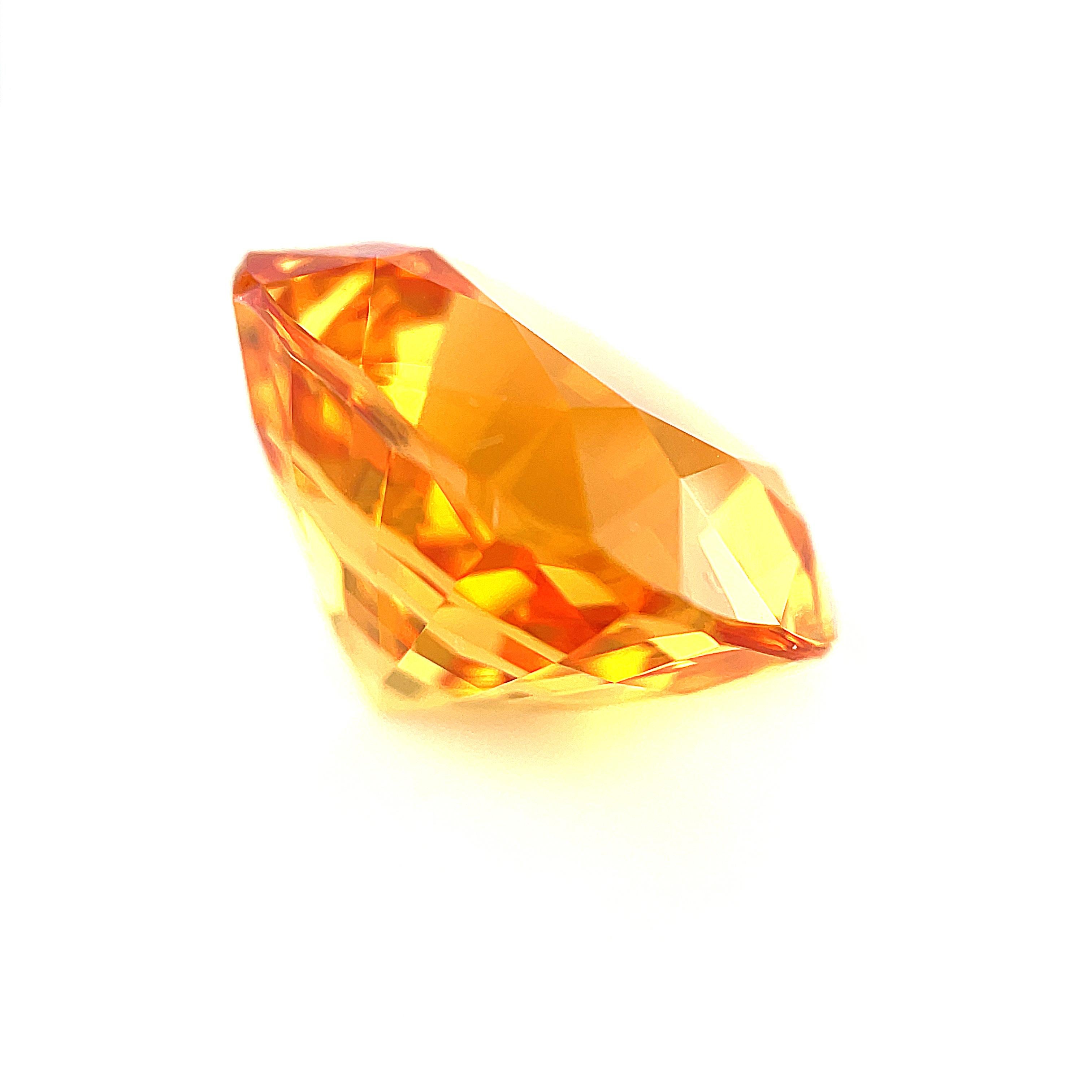 22.39 Carat Golden Topaz Cushion, Loose Gemstone, GIA Certified In New Condition For Sale In Los Angeles, CA