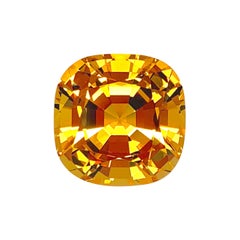 Pendentif en topaze dorée taille coussin de 22,39 carats, certifiée GIA, pour pierres de collection