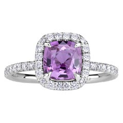 2.23ct Cushion Cut Pink Sapphire Engagement Ring
