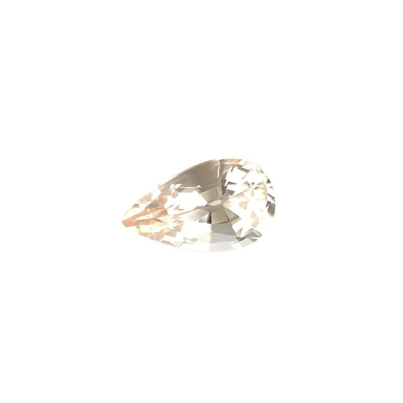 2.23ct Morganite Peach Orange Pink Beryl Pear Teardrop Cut 11.6x7mm Loose Gem

Fine Natural Morganite Gemstone.
2.23 Carat with a beautiful pink orange (peach) colour and excellent clarity. Very clean stone.
Also has an excellent pear/teardrop cut