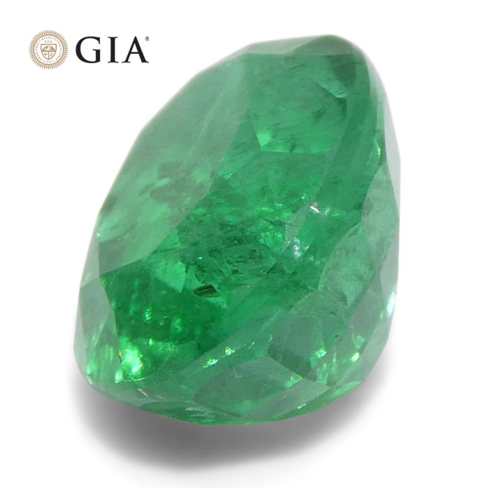2.23ct Oval Green Emerald GIA Certified Zambia (F2) For Sale 5