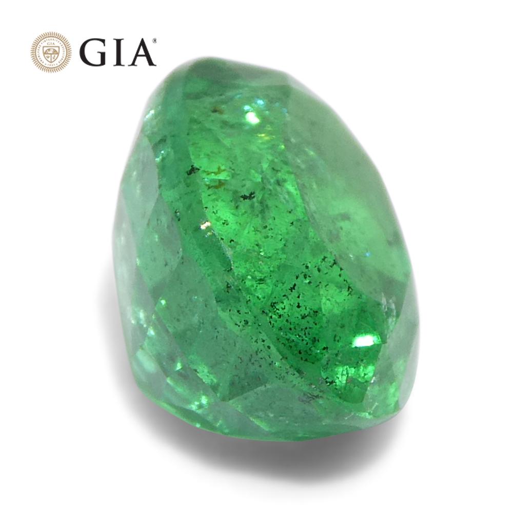 2.23ct Oval Green Emerald GIA Certified Zambia (F2) For Sale 3