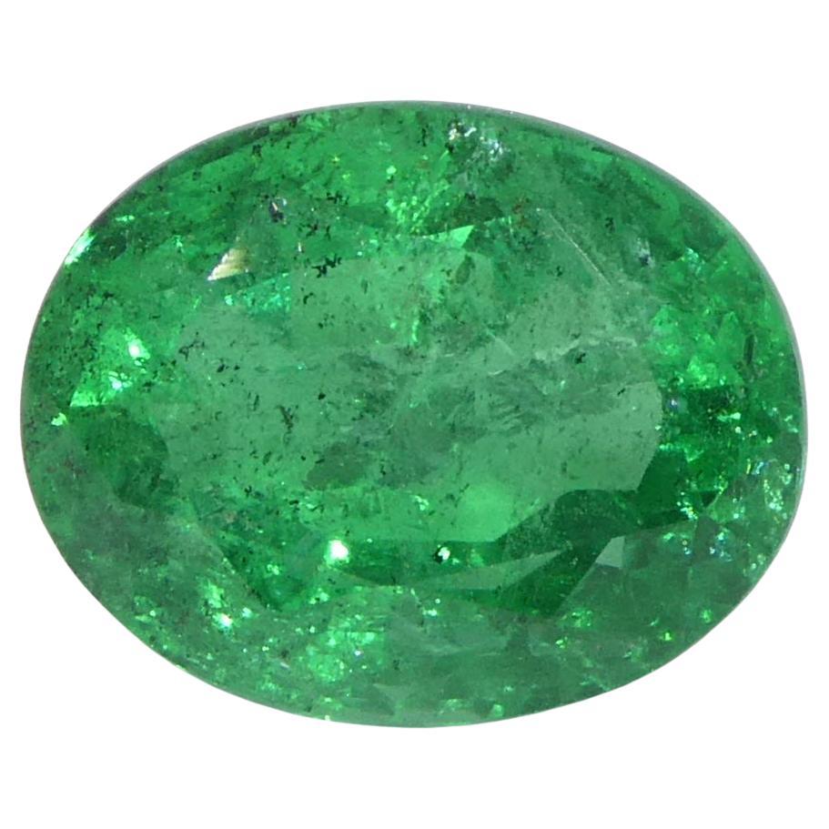 2.23ct Oval Green Emerald GIA Certified Zambia (F2)