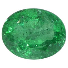 2.23ct Oval Green Emerald GIA Certified Zambia (F2)