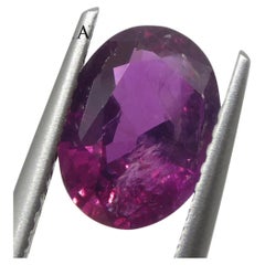 2,23 Karat ovaler lila-roter Rubin GIA-zertifiziert Pakistan / Kaschmir, unerhitzt