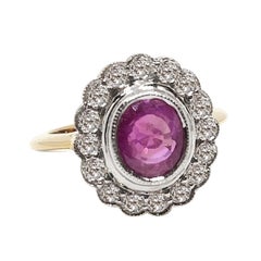 2.24 Carat Burmese Ruby and Diamond Ring, circa 1940