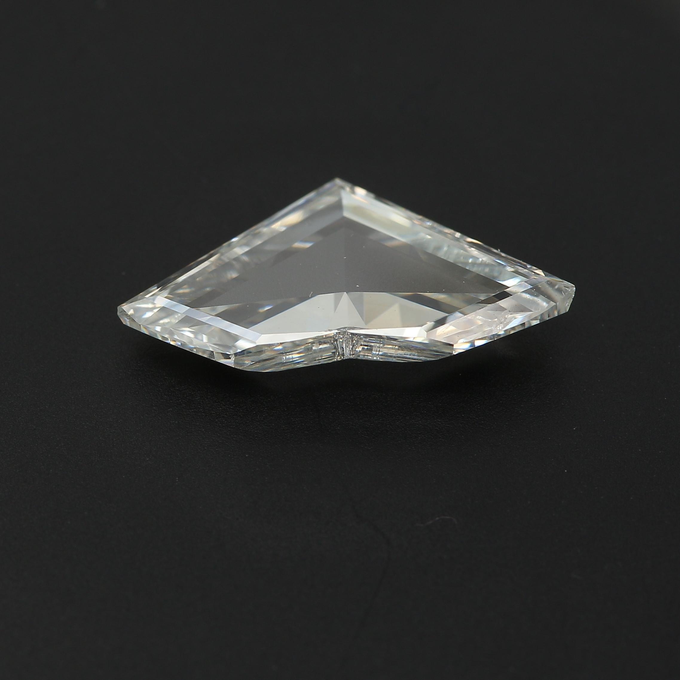 Women's or Men's 2.24 Carat Shield Cut Diamond I1 Clarity GIA Certified For Sale