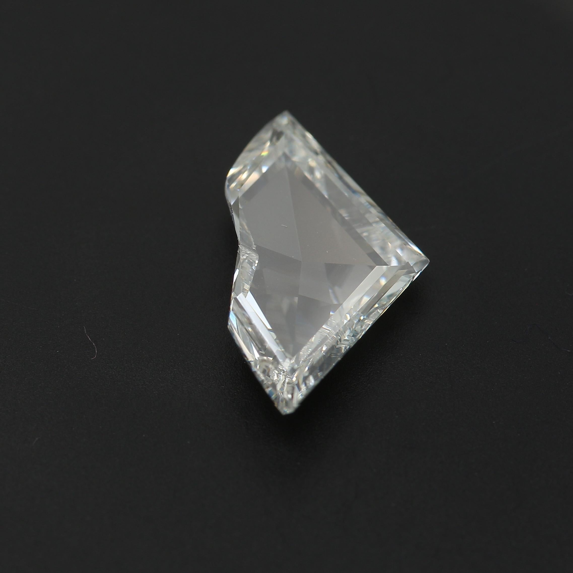 Diamant taille bouclier de 2,24 carats de pureté I1 certifié GIA Unisexe en vente